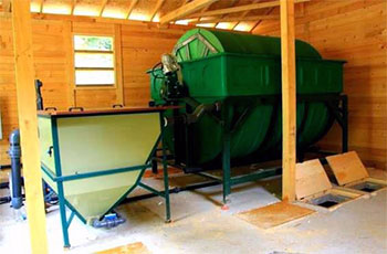 EcoDisk Rotating Biological Contactor Lipton Tea wastewater treatment interior