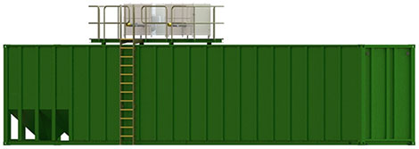 MBBR ISO Containerized Biological Treatment Side View
